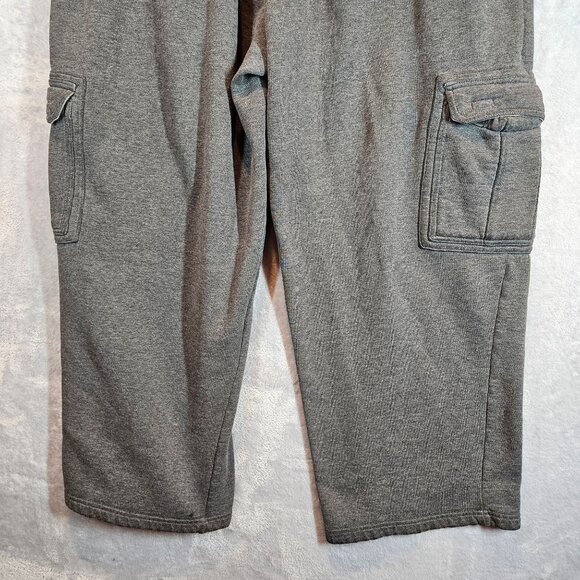 AND1 Mens L Heather Grey Cargo Sweatpants Gym Athleisure Athletic Work Out 90s - Picture 11 of 15